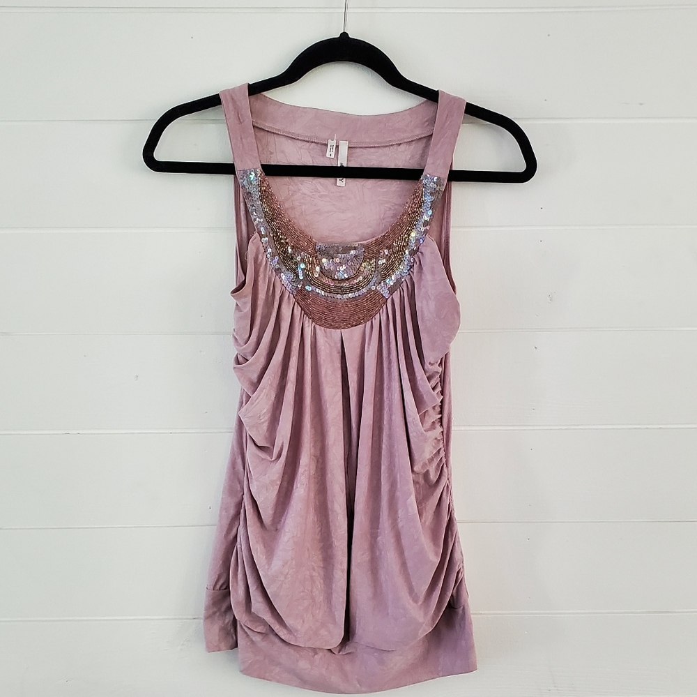 Studio Y Beaded Sleeveless Top